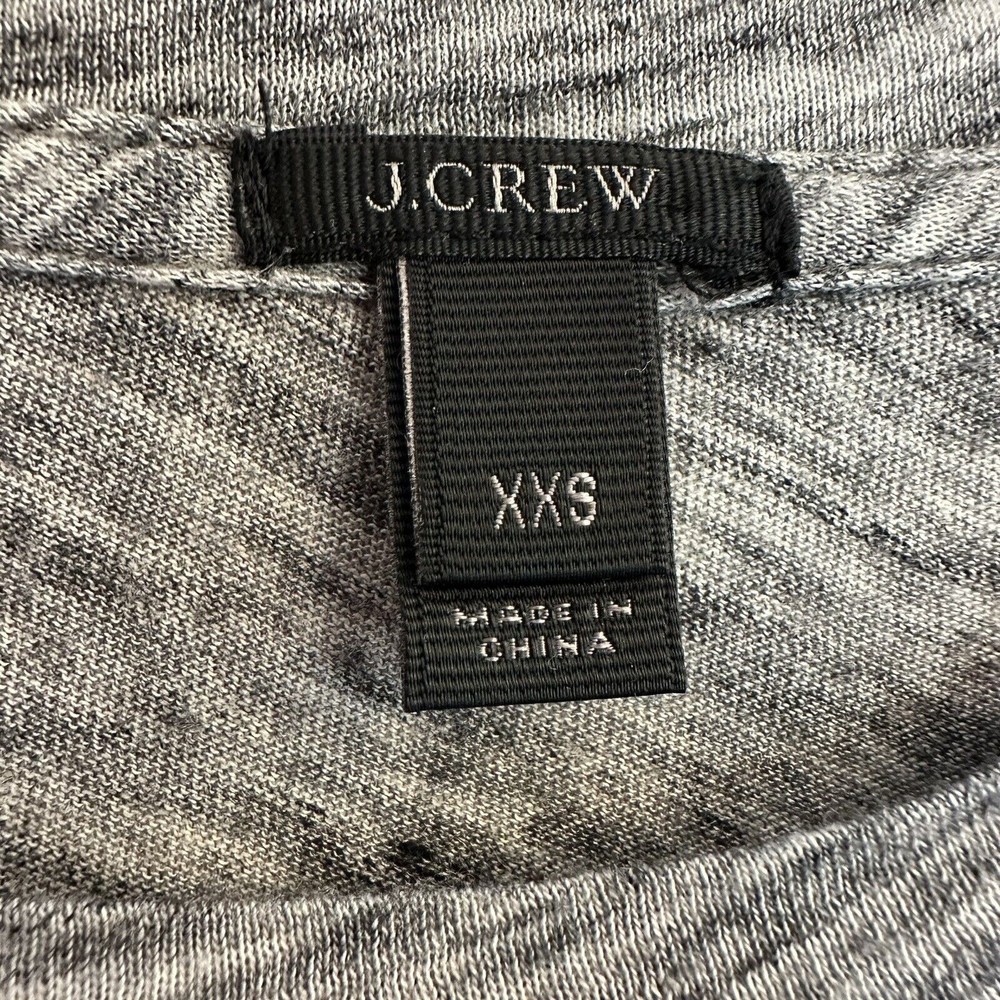 J Crew T-shirt Short Sleeve Tee Grey Metallic Dots Women's XXS - Picture 6 of 9